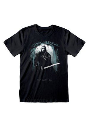 WITCHER SILHOUETTE MOON - T-shirt z nadrukiem