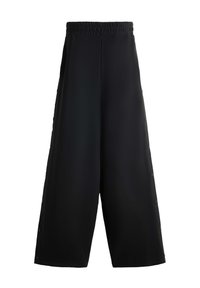 SOFT-TOUCH WIDE-LEG WITH BUTTONS - Tracksuit bottoms - black
