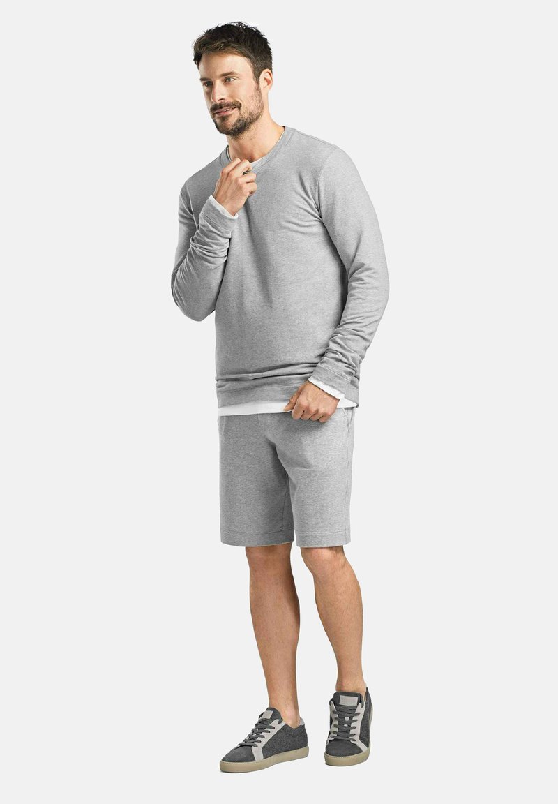 Herren Pyjamas | Hanro Nachtwäsche Shirt grey melange/hellgrau - TZ97764 Herren Pyjamas | Hanro Nachtwäsche Shirt grey melange/hellgrau - TZ97764