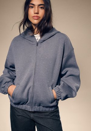 SHIMMERY NEOPRENE-EFFECT - Sweatshirt - dark grey
