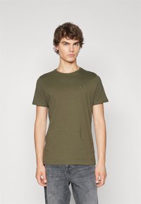 Tommy Jeans SLIM TEE - T-shirt - bas - fatigue green