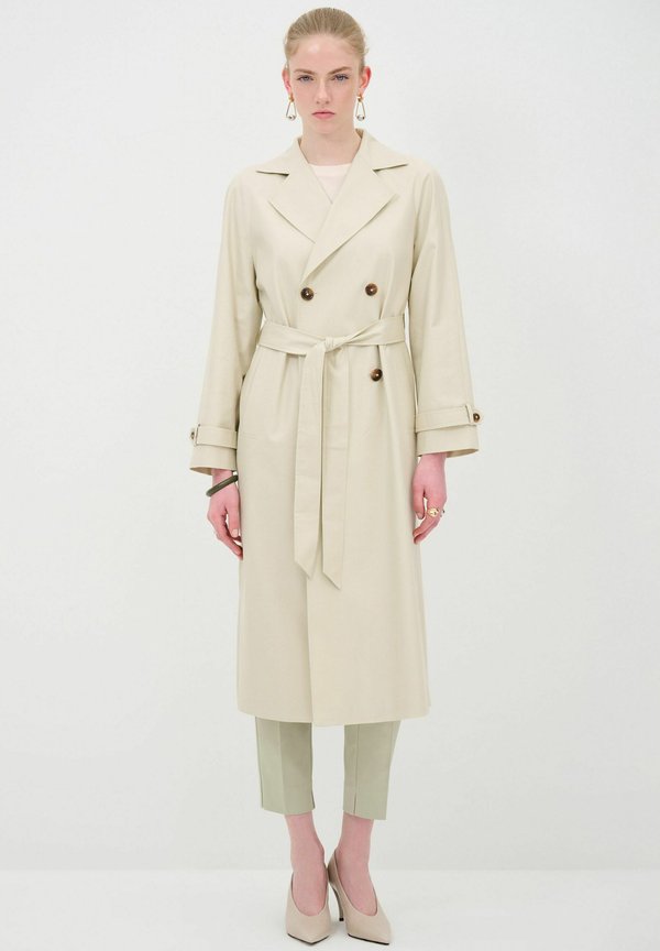 LONG  WITH BELT  - Trenchcoat - stone