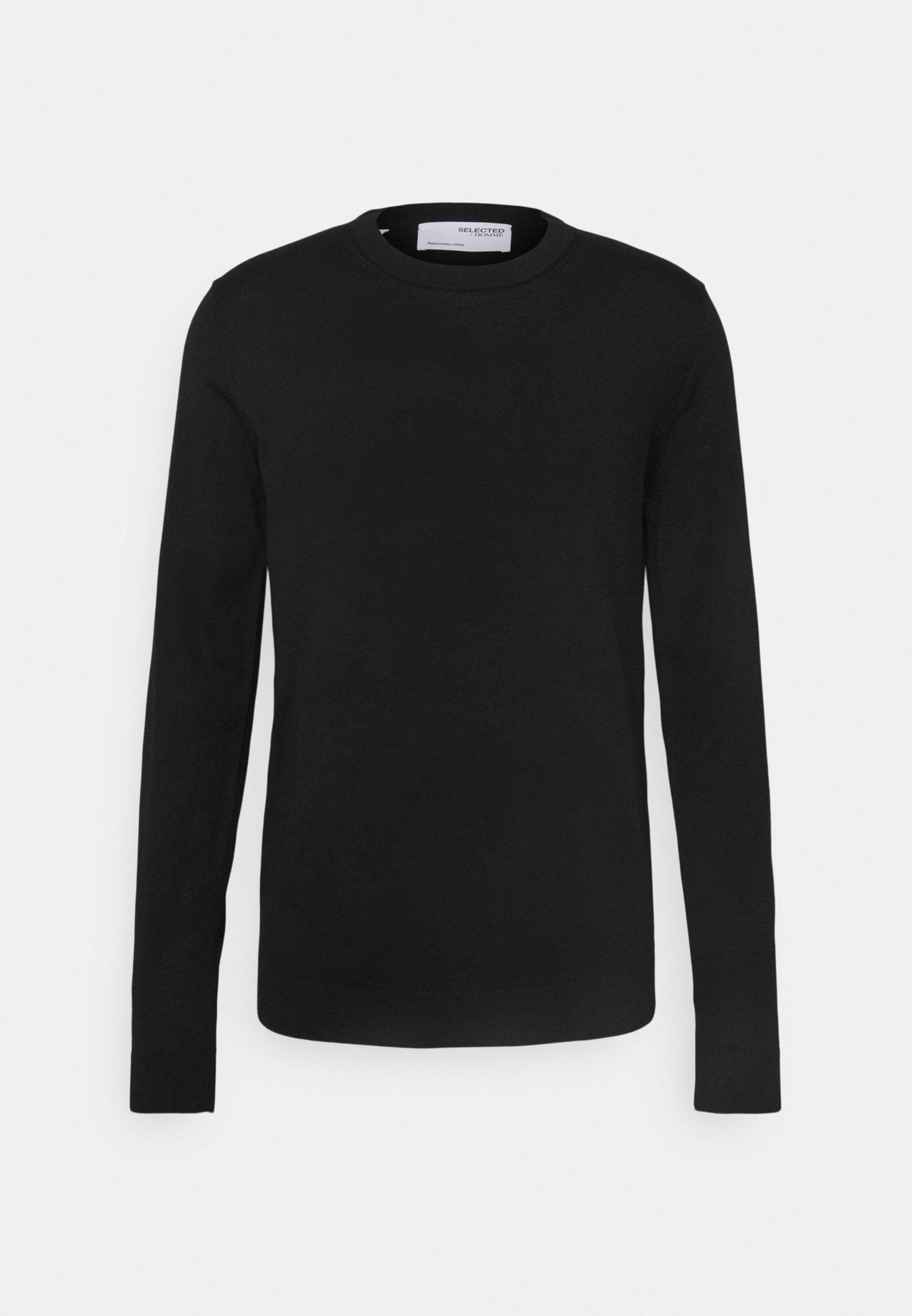Selected Town Merino Coolmax Knit Sweater XL Black Male