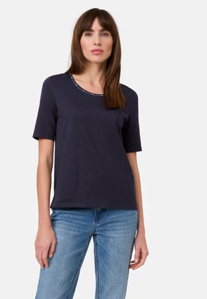Taifun KURZARM RUNDHALS  - Print T-shirt - new navy