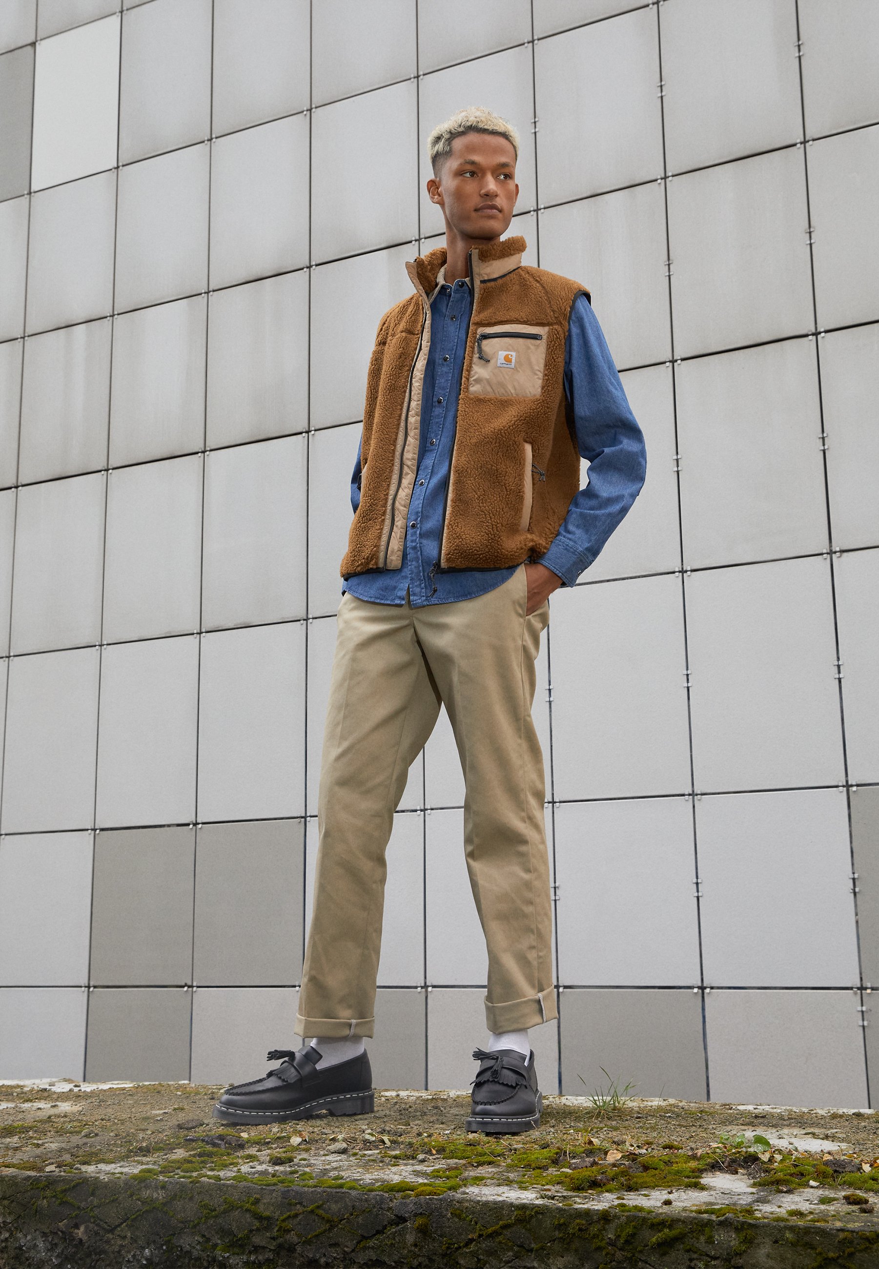 Brixton BOWERY - Shirt - washed denim 