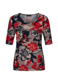 Niet geselecteerd, red/taupe/navy patterned