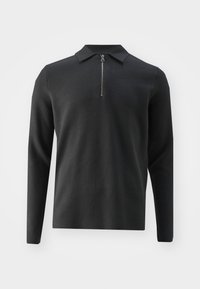 GUNA HALF ZIP - Strikkegenser - volcanic ash