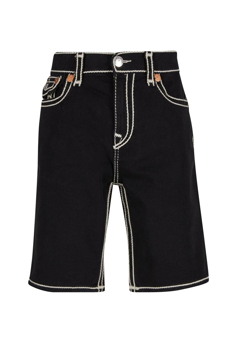 True Religion BOBBY FLAP ROPE STITCH - Denim shorts - black - Zalando