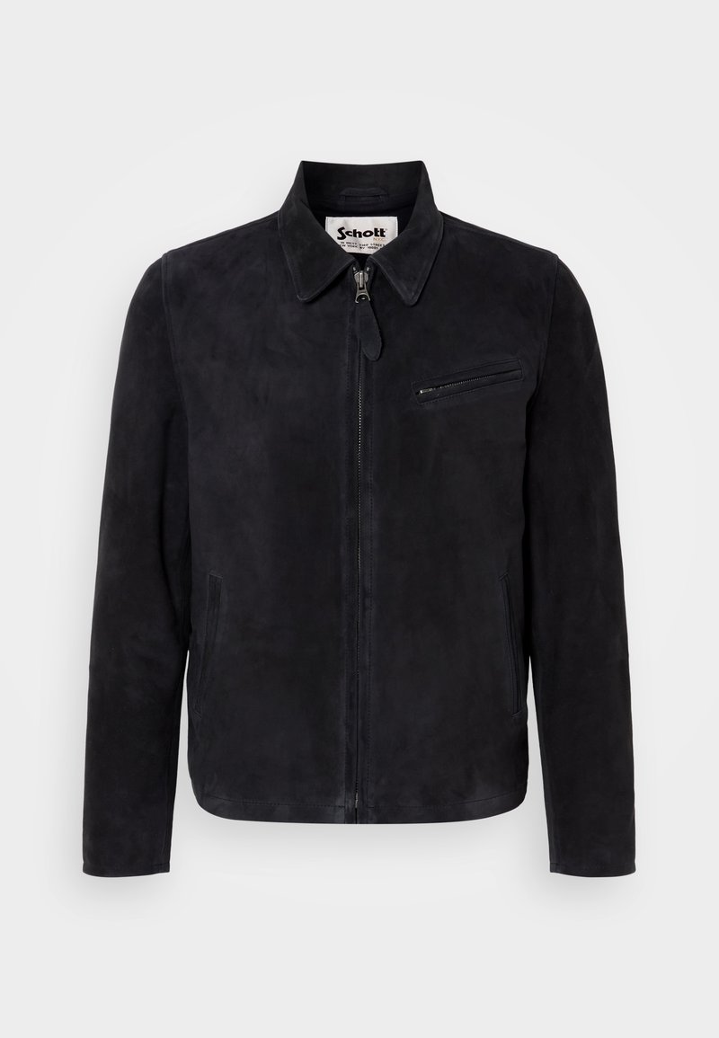 Schott Leren jas donkerblauw