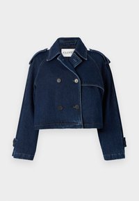 CROPPED TRENCH - Denim jacket - dark blue