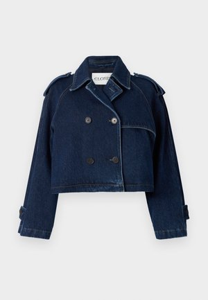 CLOSED CROPPED TRENCH - Denim jacket - dark blue