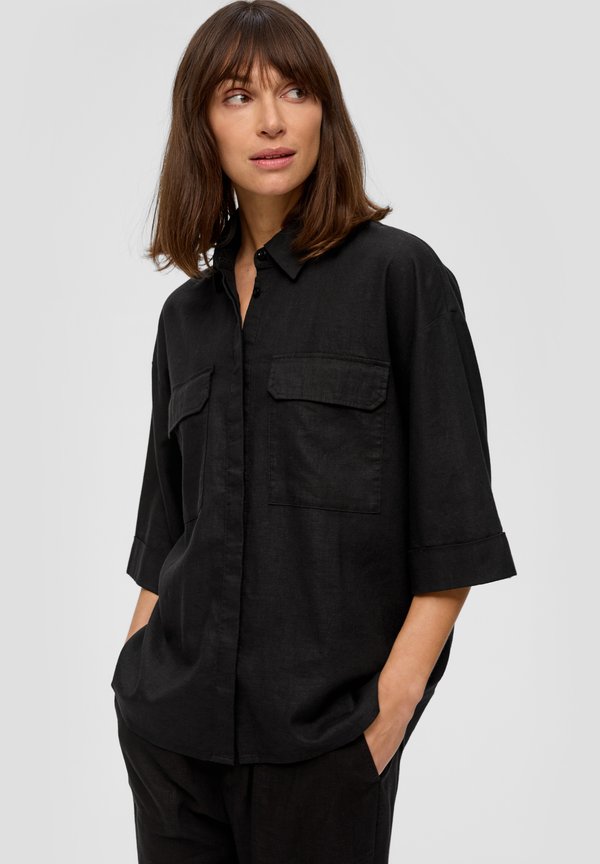 Hemdbluse - schwarz