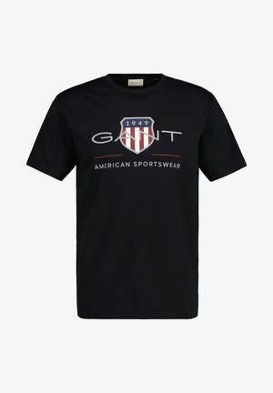 GANT SHIELD SS - T-shirt basic - taupe beige/taupe GANT SHIELD SS - T-shirt basic - taupe beige/taupe