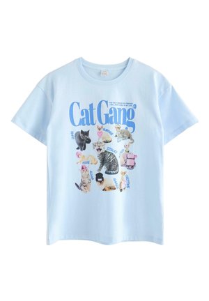 LINDEX T-SHIRT WITH PRINT LINDEX - T-shirts print - light blue