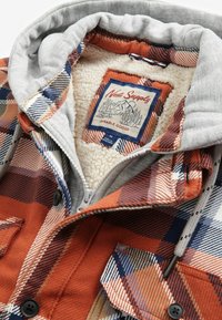 Next BORG LINED CHECK - Mezisezónní bunda  - rust brown