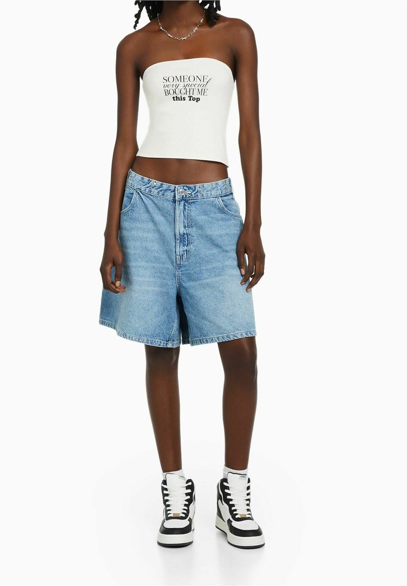 Bershka Top white/blanco (Segunda mano)