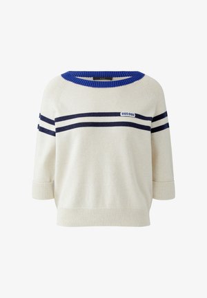 Oui, PULLOVER - Strickpullover - white blue