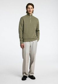 Selected Homme SLHDANE STRUCTURE HALF ZIP - Džemperis - vetiver