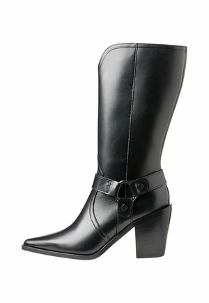 High Heel Stiefel - black leather