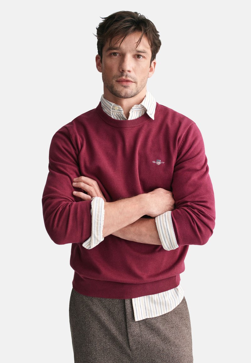 GANT CLASSIC C NECK - Džemperis - wine red