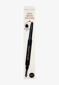 Makeup Revolution REVOLUTION DUO BROW PENCIL - Ögonbrynspenna - medium brown
