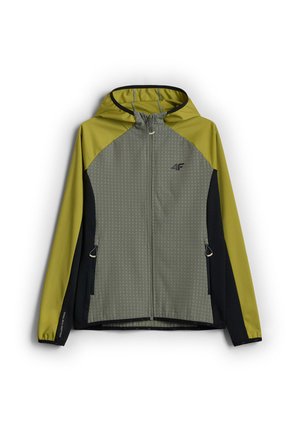 4F, 4F KURTKA SOFTSHELL WIATROODPORNA DAMSKA - Soft shell jacket - olive