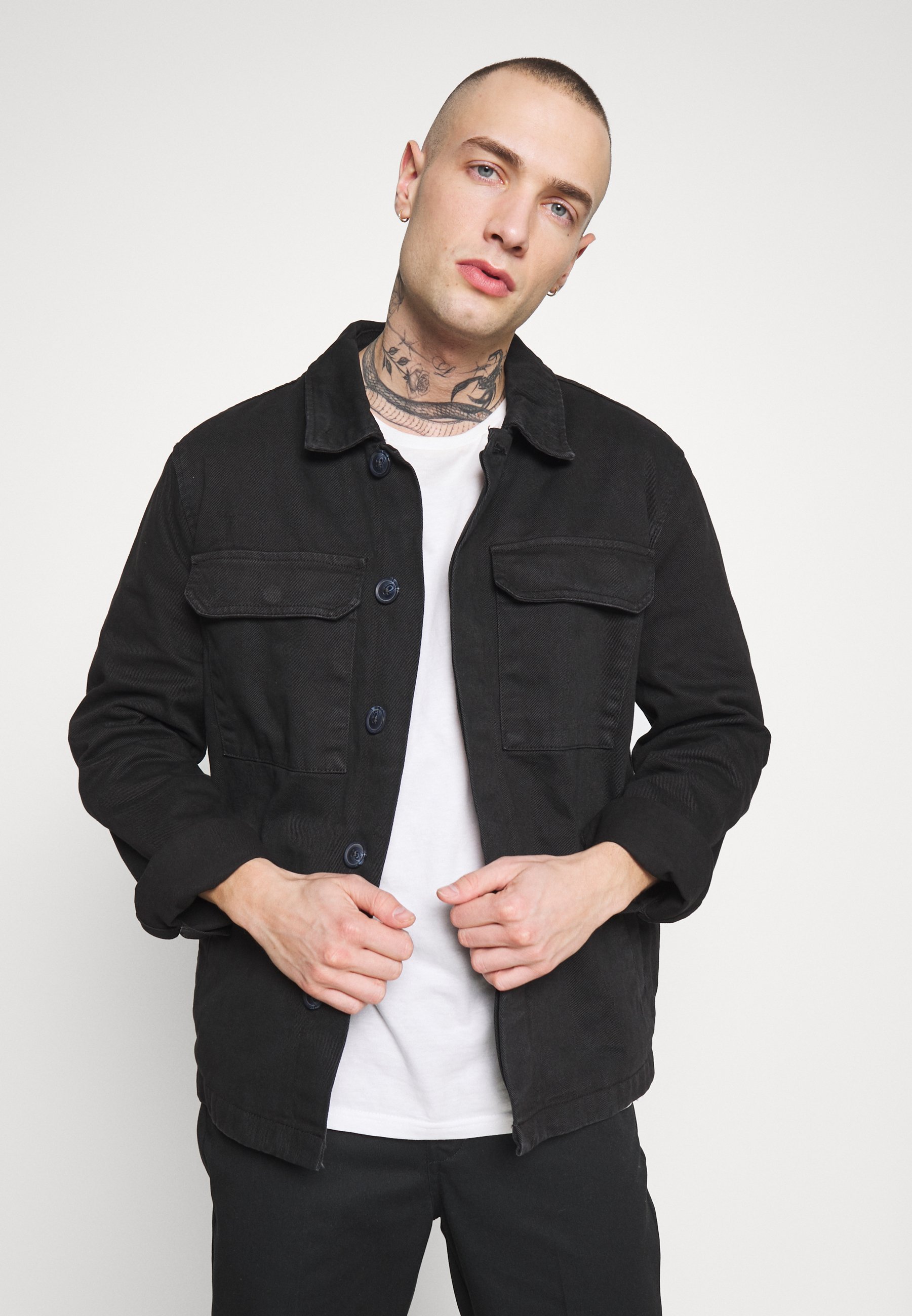 new look black denim jacket