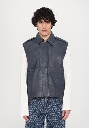 DISTRESSED FLAP VEST - Liivi - ink blue