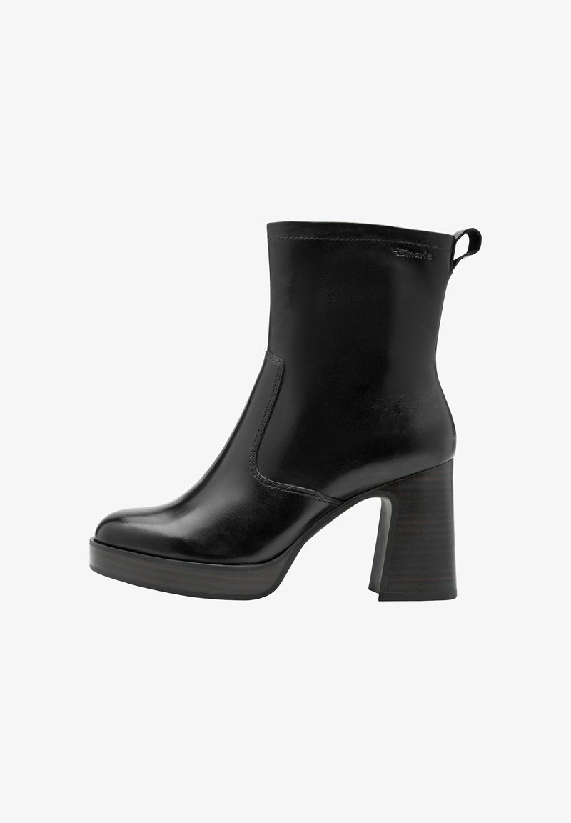 Tamaris Kotníkové boty na platformě - black