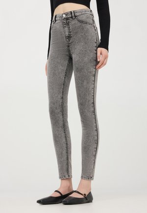 Terranova A VITA ALTA ACID WASH - Jeans Skinny Fit - grigio denim