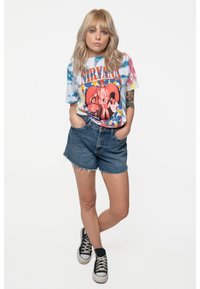 Paradiso Clothing NIRVANA HEART DYE WASH - Print T-shirt - white