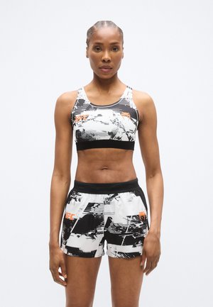 FIGHT WEEK WOMEN'S BRA - Vidutiniškai krūtinę prilaikanti sportinė liemenėlė - black/white/orange
