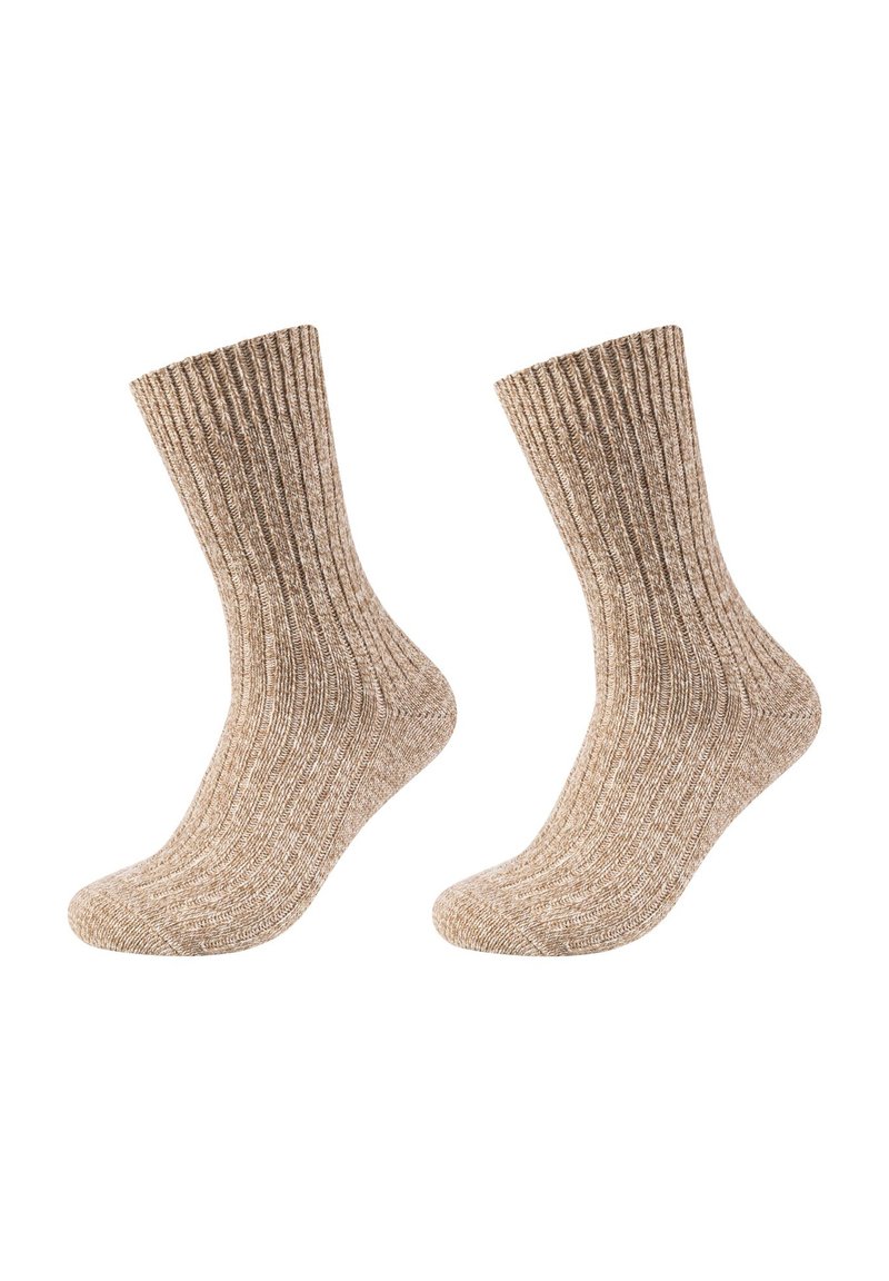 camano ONLINE COSY UNISEX 2 PACK - Calcetines - sepia tint