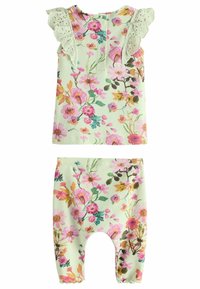 Next SET  - REGULAR FIT - Leggingek - Nadrágok - sage green floral