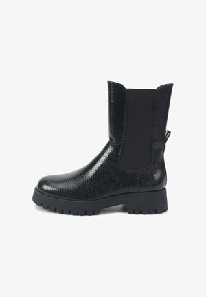 Kotníkové boty na platformě - black