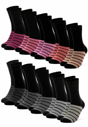 OCCULTO 10 PACK BUNTE - Socken - pink grau