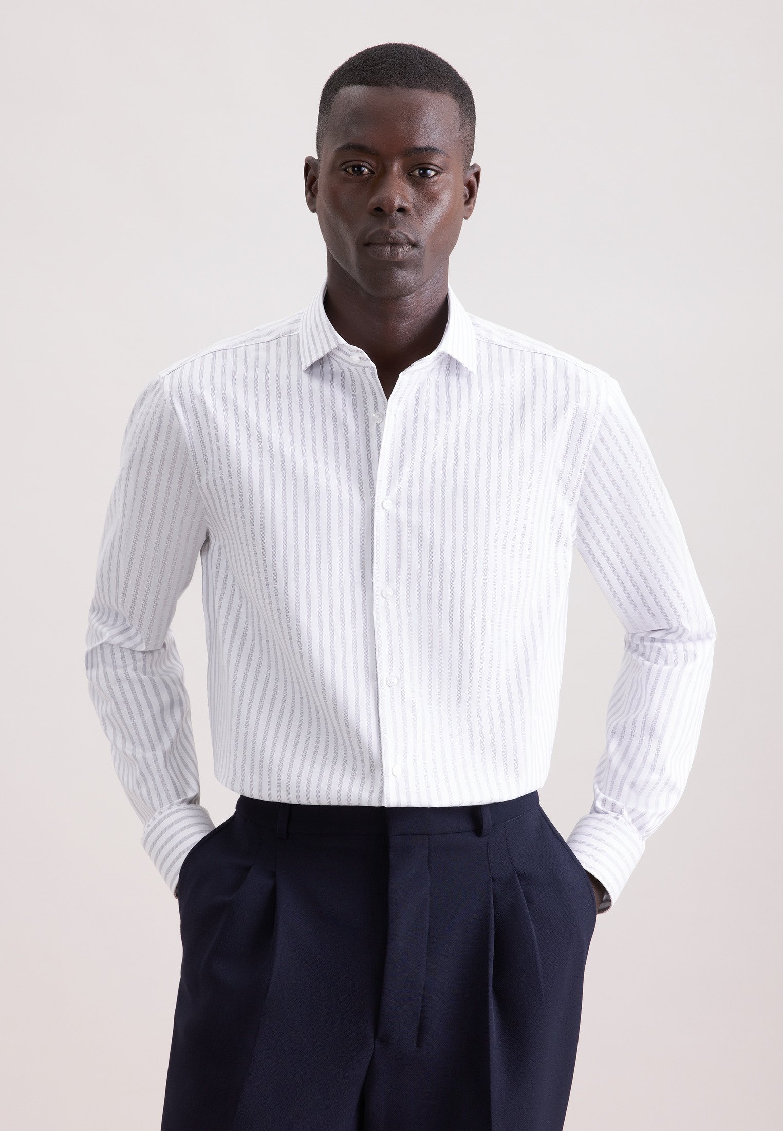 Camicia Uomo Seidensticker Business Regular Fit - 100% Cotone Popeline, Turchese, Eleganza Semplice E Senza Tempo