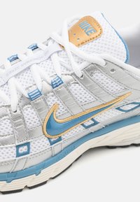 Nike Sportswear P-6000 UNISEX - Sneakers - white/aegean storm/metallic silver/metallic pewter/black/pale ivory