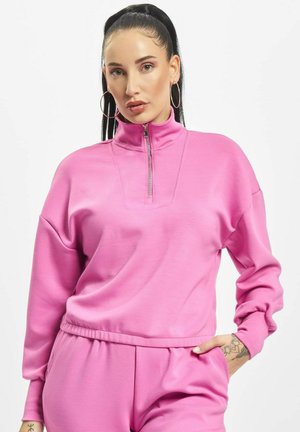 SCARLETT CUFF HALF ZIP  - Felpa - pink