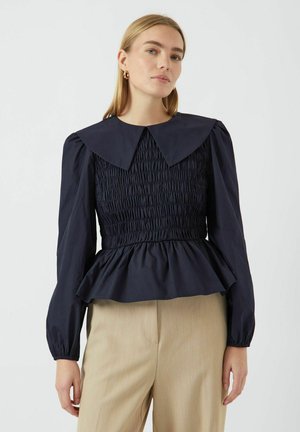 GESMOKTES ROMA - Blouse - navy blazer