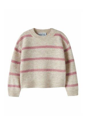 Name it, KNITTED PULLOVER STRIPED - Pullover - peyote melange