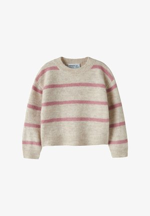 Name it, KNITTED PULLOVER STRIPED - Pullover - peyote melange