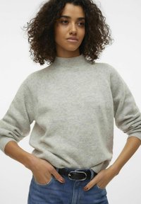 Vero Moda VMLEAF - Maglione - light grey melange