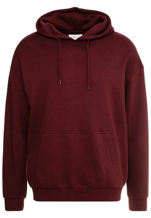 Bordeaux hoodie van een zachte katoenmix, met een voorzak, een trekkoordkap en ribgebreide manchetten en zoom.