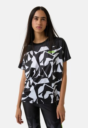 FUNKTIONS - Print T-shirt - schwarz weiß