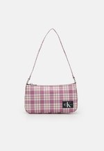 Calvin Klein Jeans CHECK SHOULDER BAG UNISEX - Schoudertas - pink/donkerroze - Zalando.nl