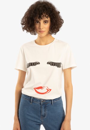 T-shirt imprimé - creme
