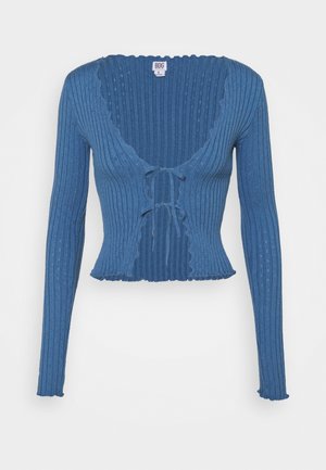NOORI TIE FRONT - Cardigan - blue