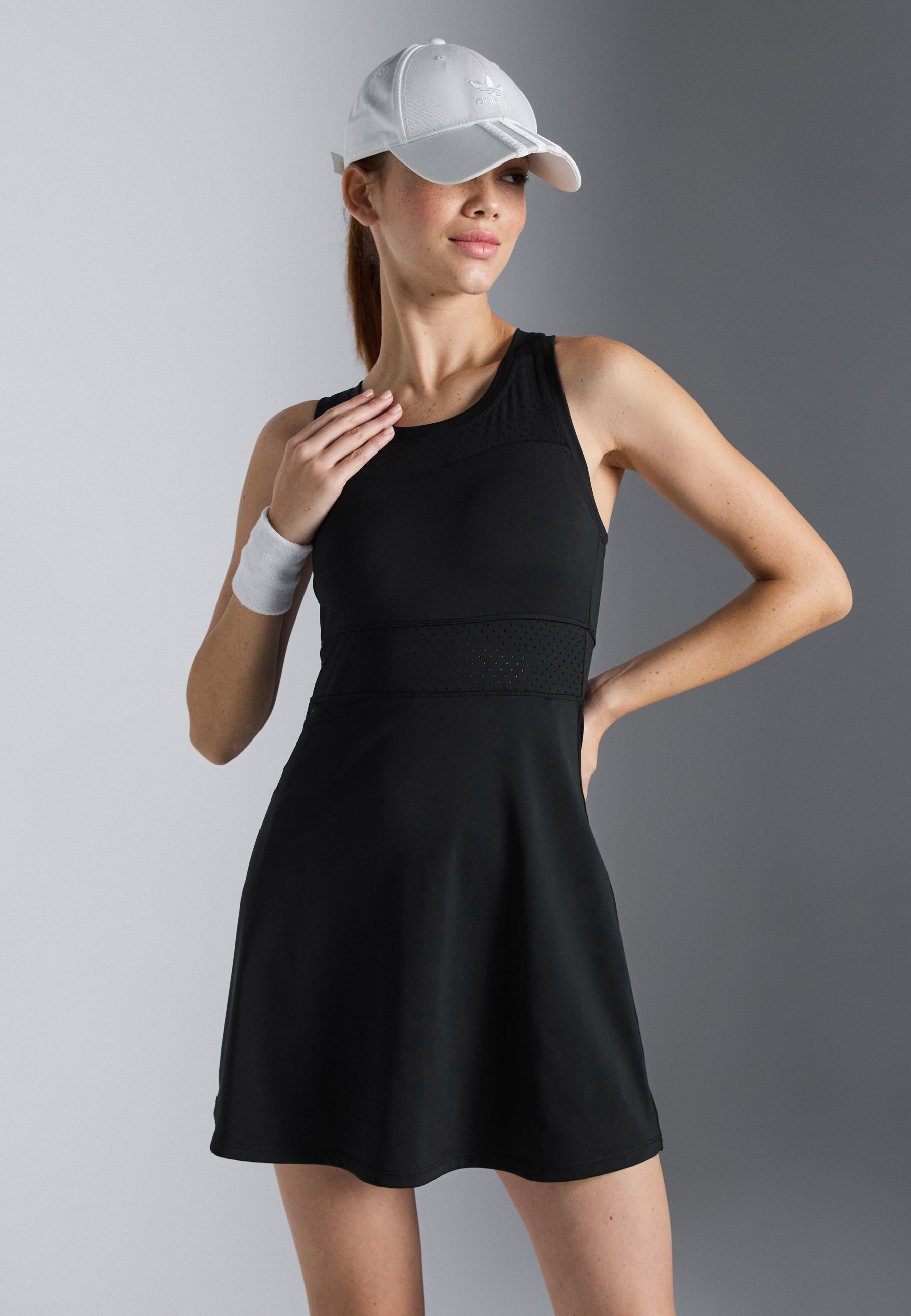 Even&Odd active TENNIS DRESS WITH BUILT IN SHORTS AND POCKET - Sports dress  - black - Zalando.co.uk