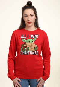 Star Wars STAR WARS THE MANDALORIAN CHRISTMAS BABY V2 - Sudadera - red